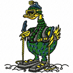 Ski Embroidery Design 9